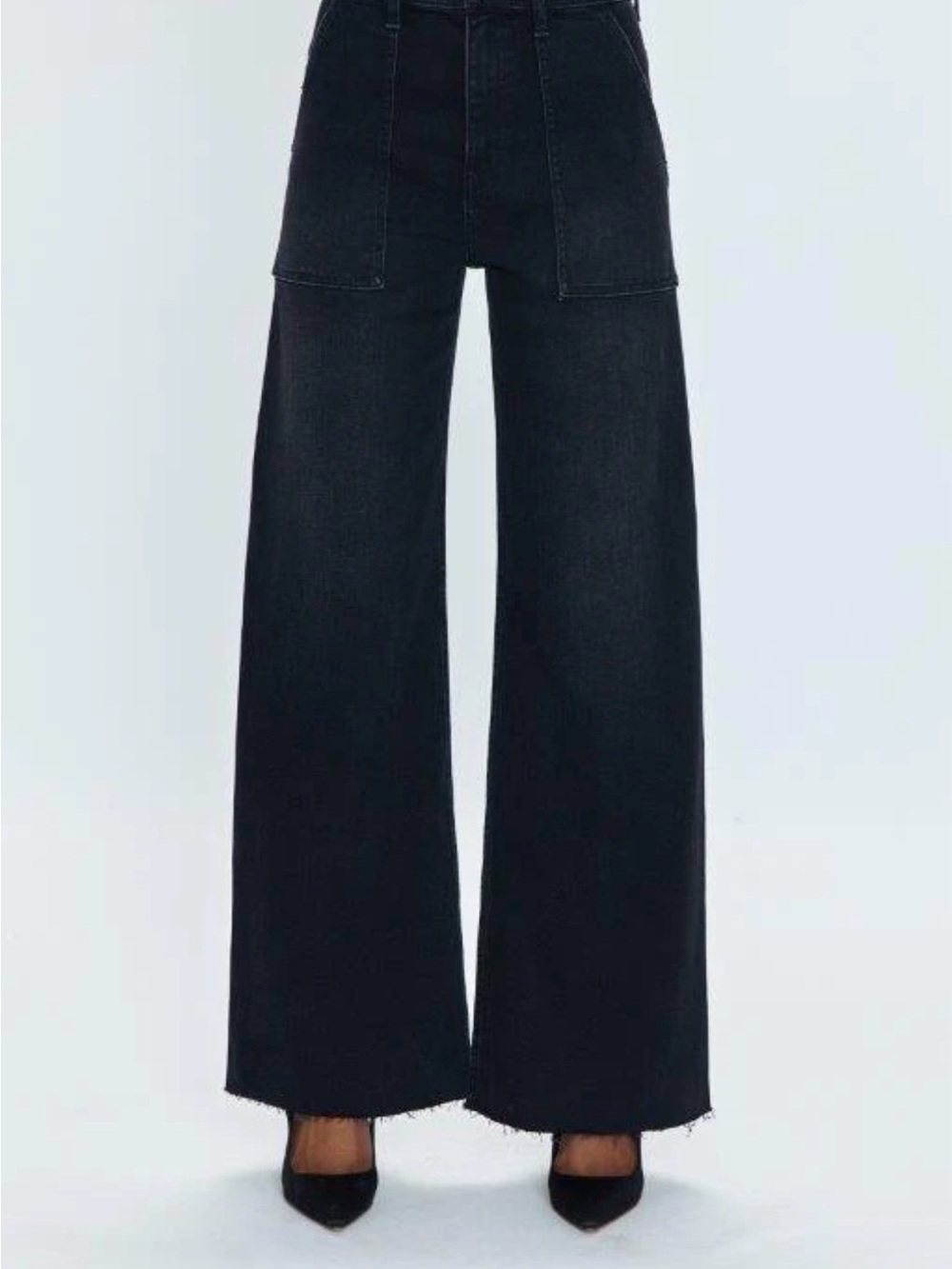 pistola Black High-Rise Wide Leg Jeans